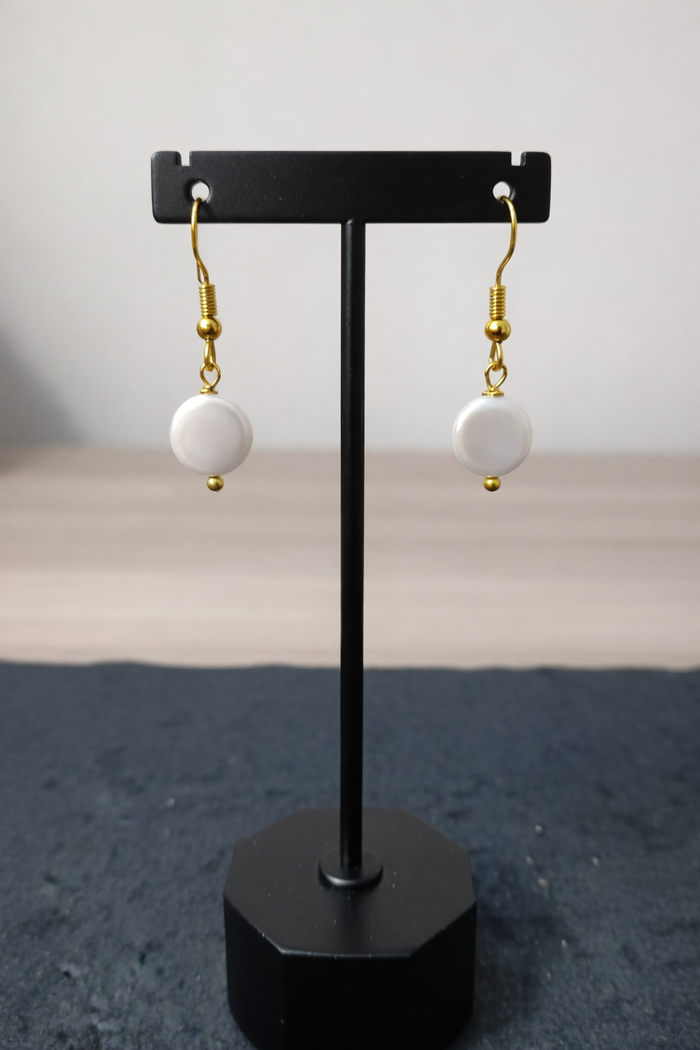 #13 - Coin Baroque Pearl Earrings