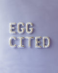 16in Silver EGGCITED Foil Letters Set