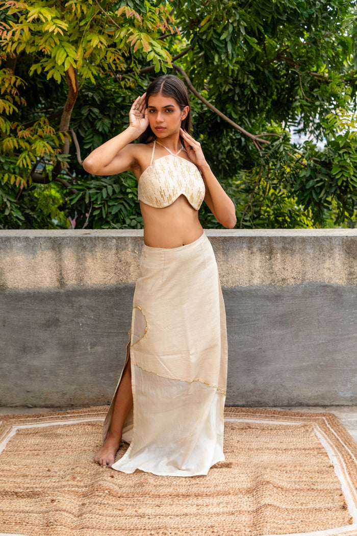 Aced Heart Embellished Skirt | Jhultaru