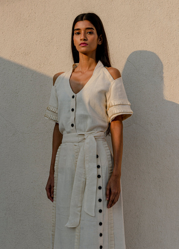 Amara Off-White Kala Cotton Shirt | Jhultaru