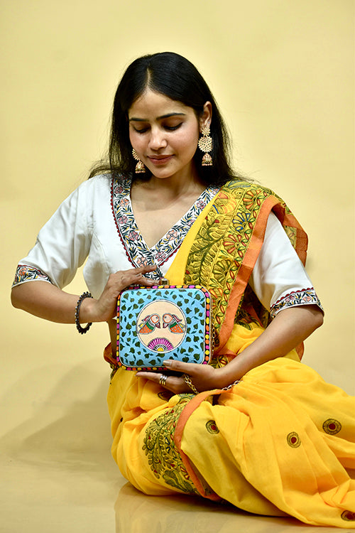 "Angrakha" Handpainted Madhubani Blouse