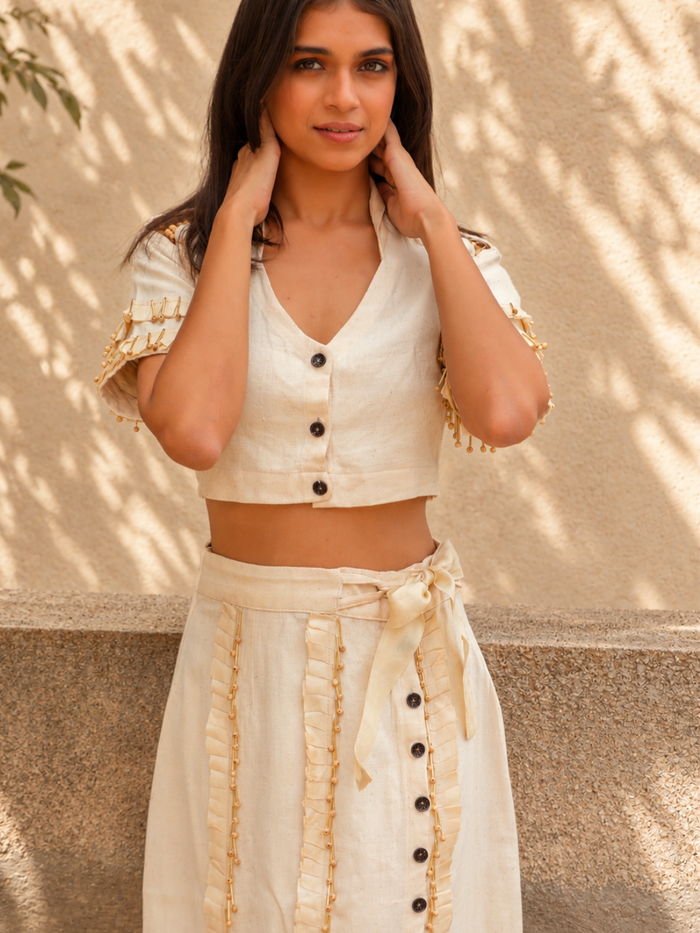 Arin Kala Cotton Crop Top | Jhultaru