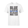Apparel S / White Personalized Shirt - Blue Lives Matter - Cut Through - Standard T-shirt