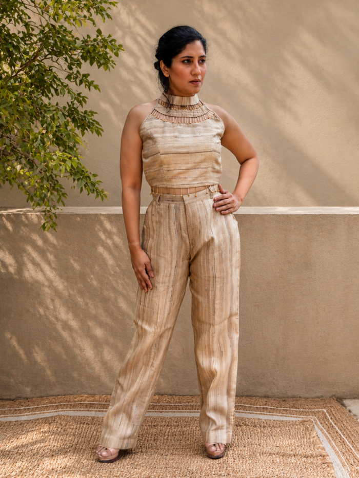 Caramel Bliss Silk Set | Jhultaru