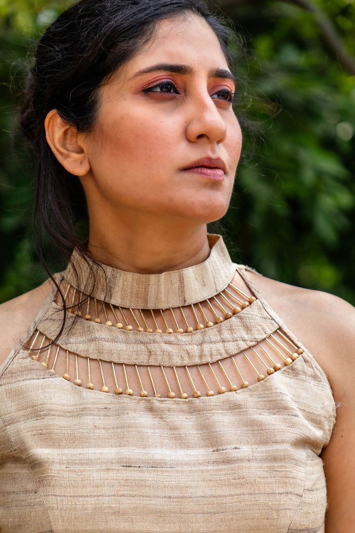Caramel Bliss Silk Set | Jhultaru