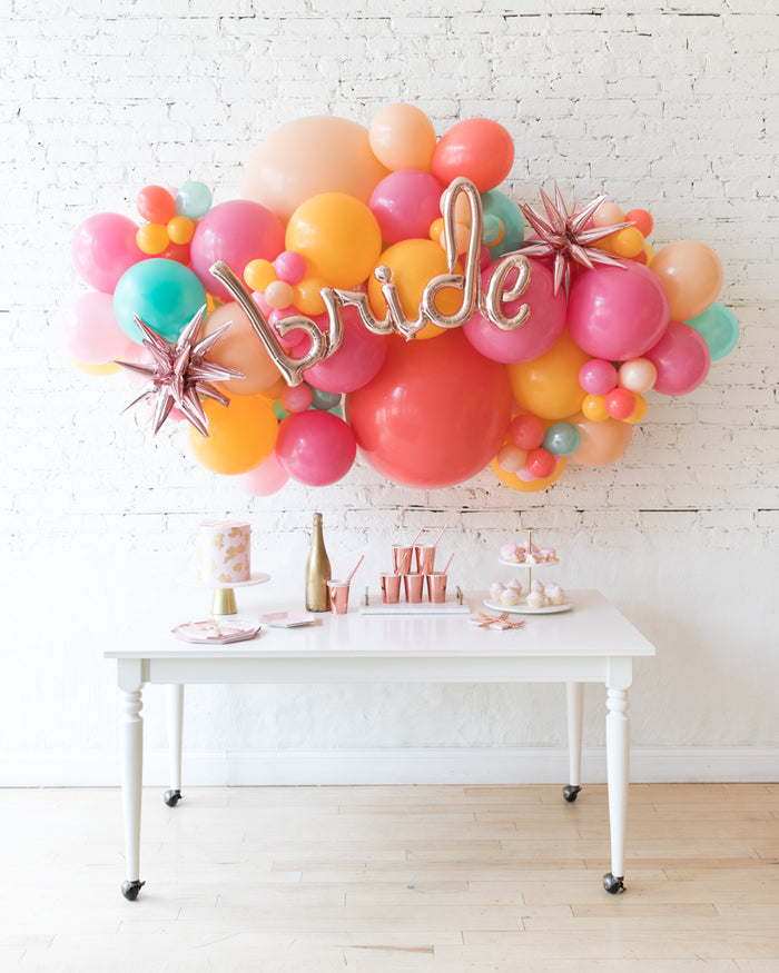 Colorful Bloom - BRIDE Backdrop Balloon Garland Install Piece
