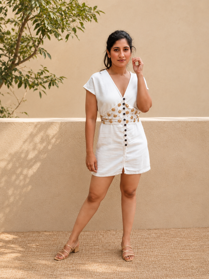 Dahlia Corset Kala Cotton Dress | Jhultaru