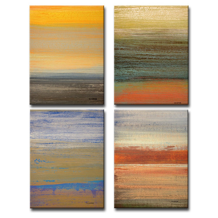 Destiny No. 1-4' 4 Piece (18 x 48) Wrapped Canvas Wall Art Set