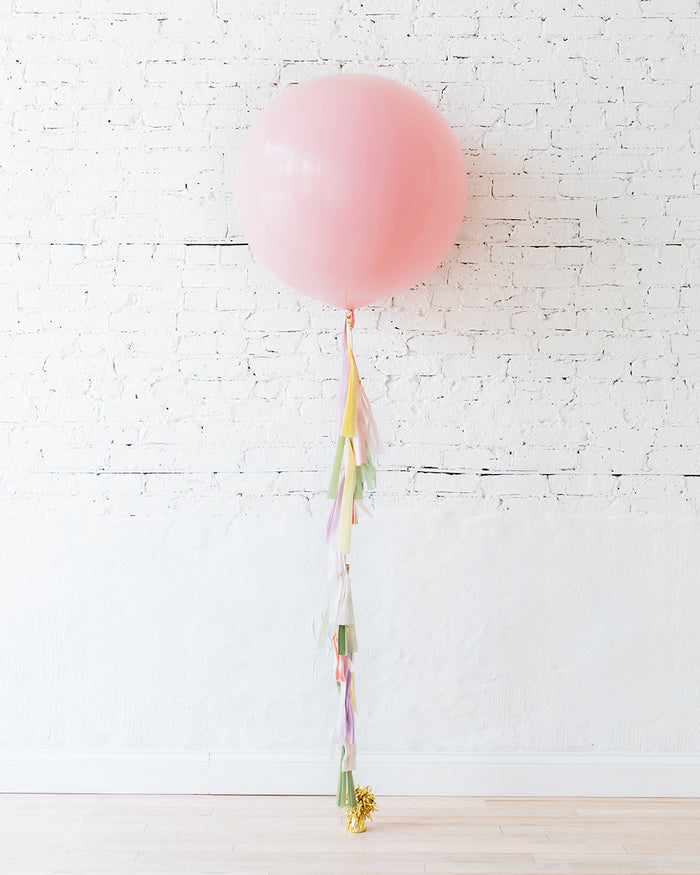 Easter - Giant Pearl Pink Balloon with Tassel