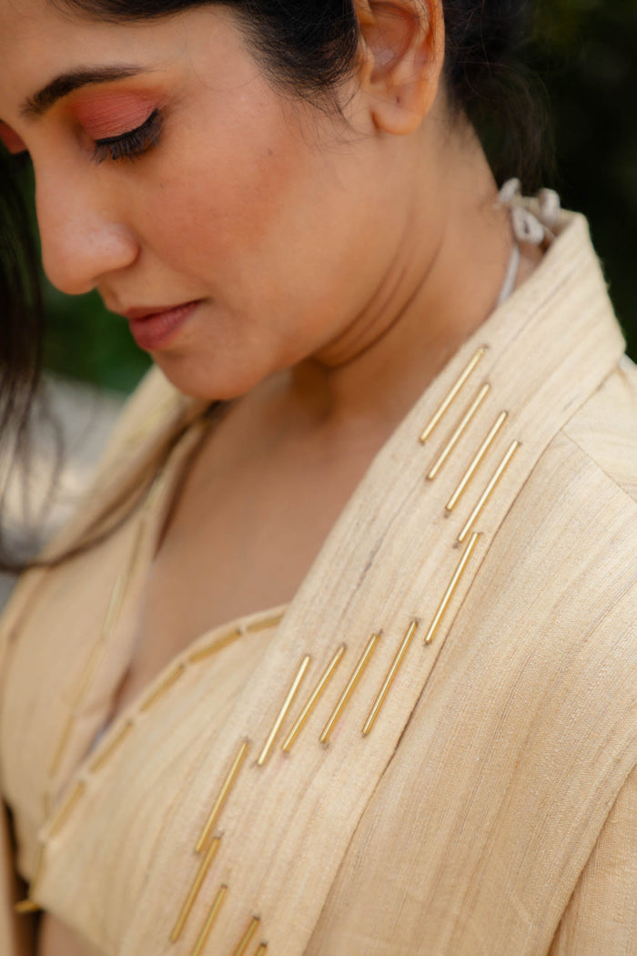 Elysia Silk Blazer Set | Jhultaru