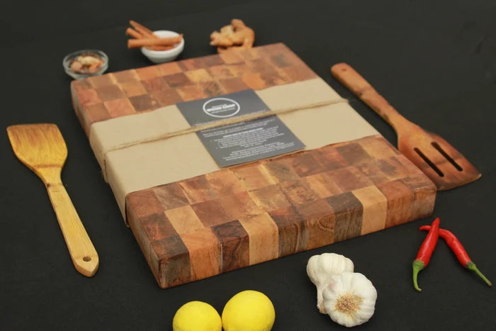 End Grain Chopping Board - Mango Wood - 16 * 12 * 1.25 inch