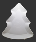 Fiesta White Christmas Tree shaped plate