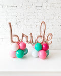 Flamingo Fling - Tabletop BRIDE Script on Balloon Base - 1.5ft