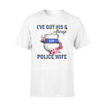 Apparel S / White Personalized Shirt - Floral - I've Got His Six - Police Wife - Standard T-shirt