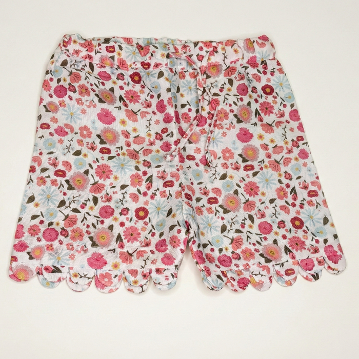 Florence Lounge Shorts | Organic Cotton–Linen Floral
