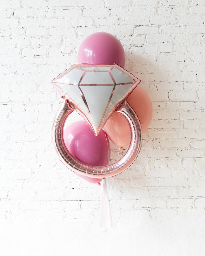 GIFT- Berry Blush - Diamond Ring Balloon Bouquet