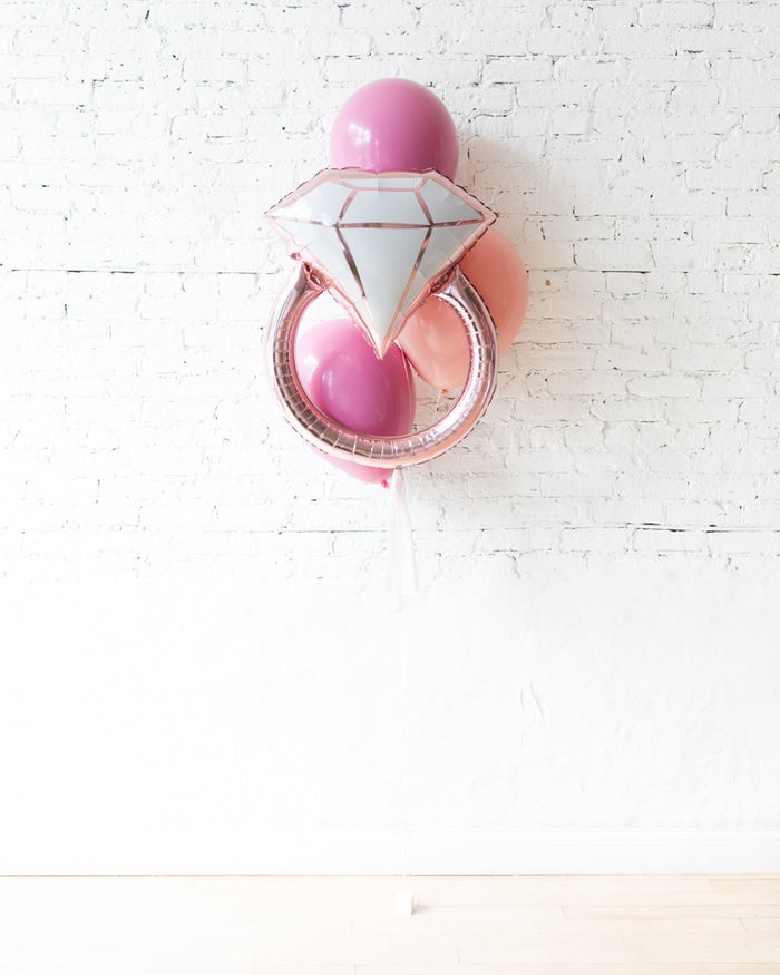GIFT- Berry Blush - Diamond Ring Balloon Bouquet
