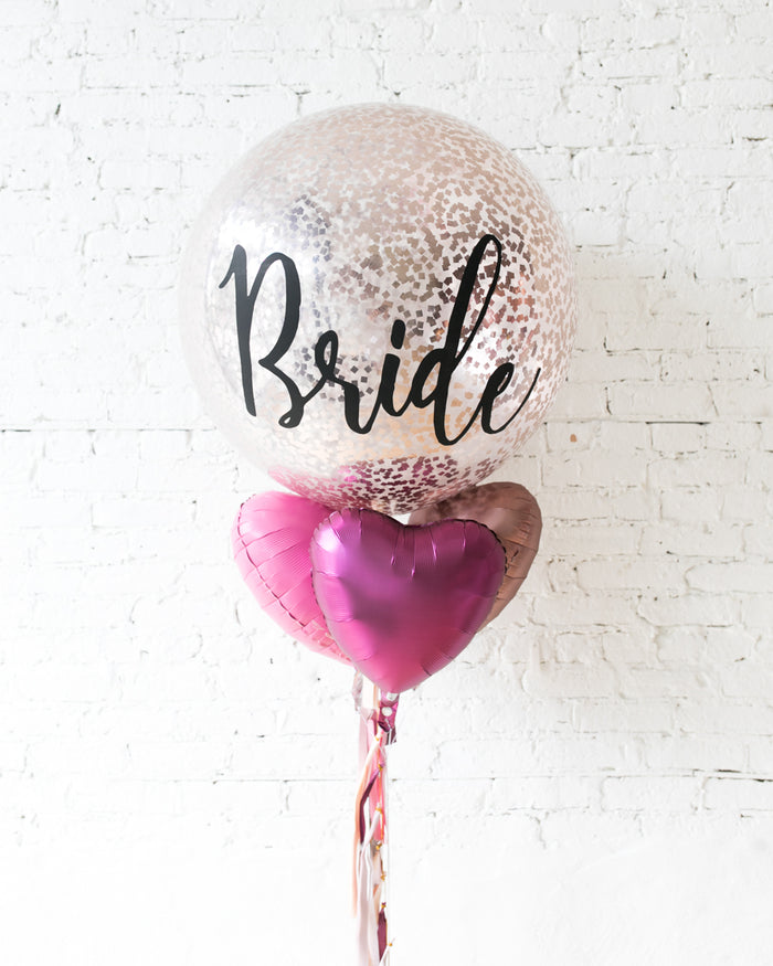 GIFT-Berry Blush - BRIDE Confetti Giant Balloon