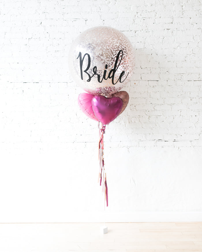 GIFT-Berry Blush - BRIDE Confetti Giant Balloon