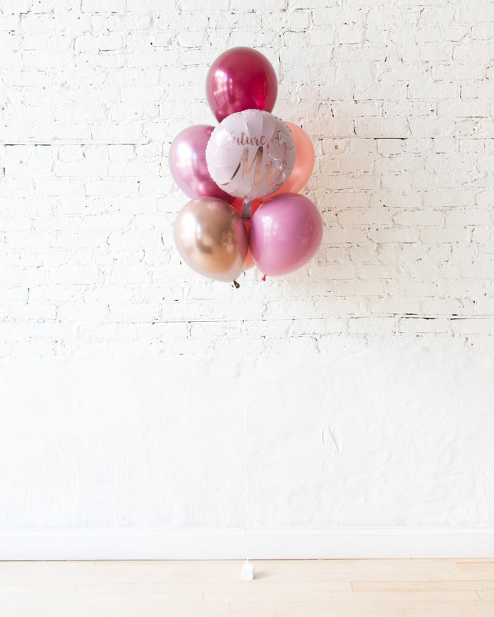GIFT-Berry Blush - Future Mrs. Foil and 11in Balloons Bouquet