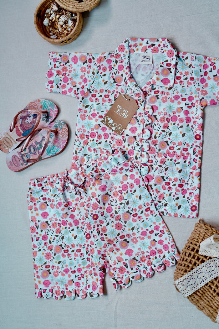Grandma's House Set | Organic Cotton–Linen Floral Co-ord