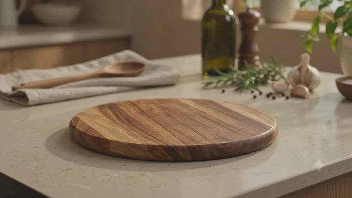 Handcrafted Acacia Wood Trivet Set of 3 | Heat Resistant Wooden Hot Pot Stand | WoodChop | 7 inch