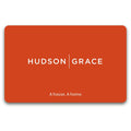 Hudson Grace eGift Card, bright orange with white "HUDSON GRACE" logo and "A house. A home." tagline.