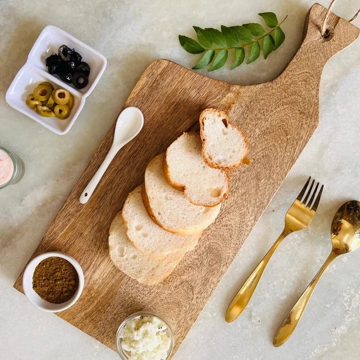 Mango Wood Chopping Board & Serving Platter with Handle