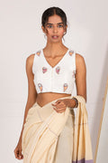 "Matsyakriti" Handpainted Blouse