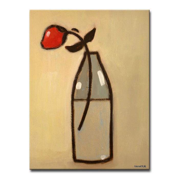 Minimalist Rose No. 1' Wrapped Canvas Wall Art
