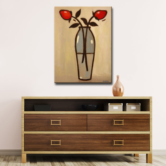 'Minimalist Rose No. 2' Wrapped Canvas Wall Art