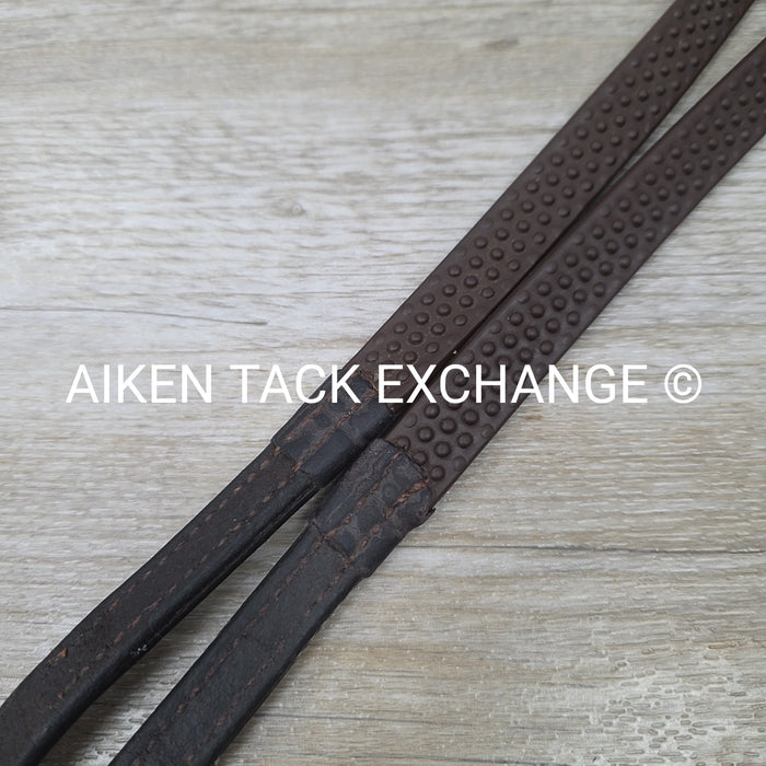Nunn Finer Soft Grip Rubber Reins, Brown, 60"