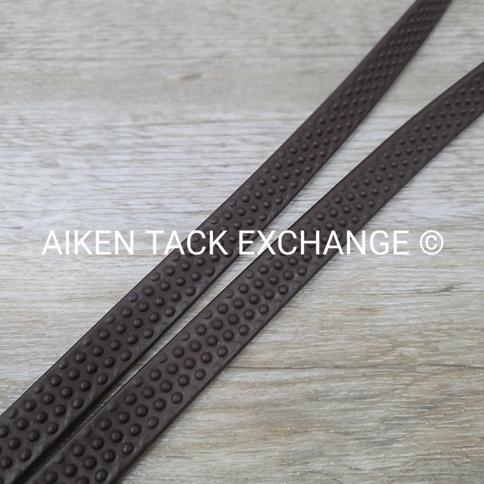 Nunn Finer Soft Grip Rubber Reins, Brown, 60"