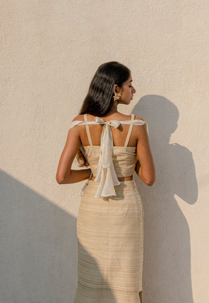 Nyra Skirt & Titli Top Silk Set | Jhultaru