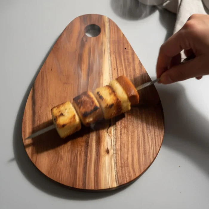 Oval Acacia Wood Platter for Serving & Gifting - 30 cm Length x 22 cm Width x 0.5 cm Height