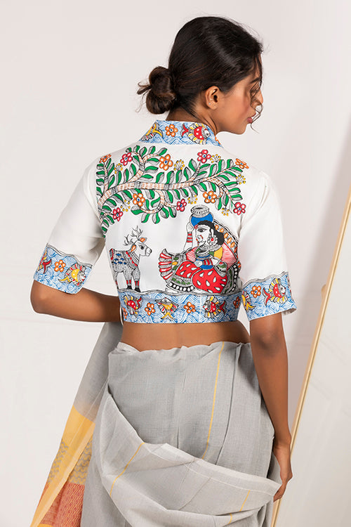 "Panihaar" Handpainted Blouse