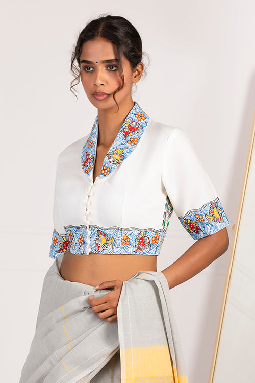 "Panihaar" Handpainted Blouse