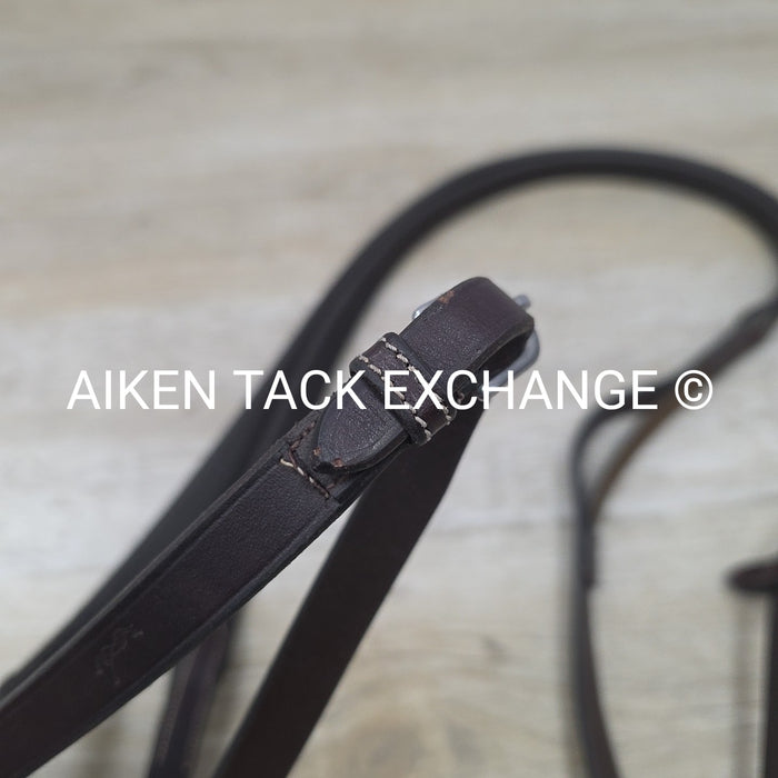 Penelope Elastic Rubber Grip Reins, Brown, 55"