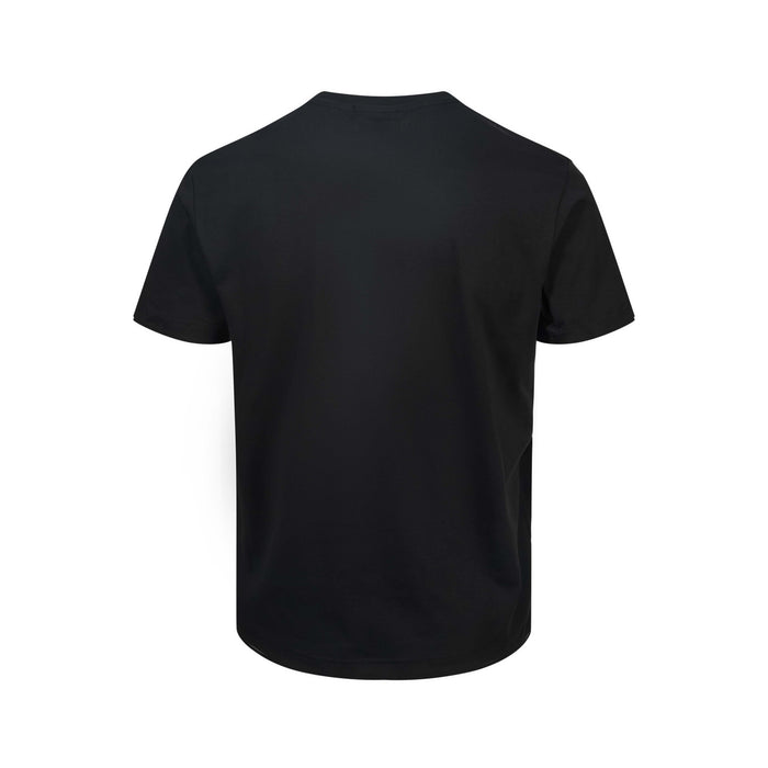 Black unisex graphic T-shirt with a clean back view and minimal streetwear style