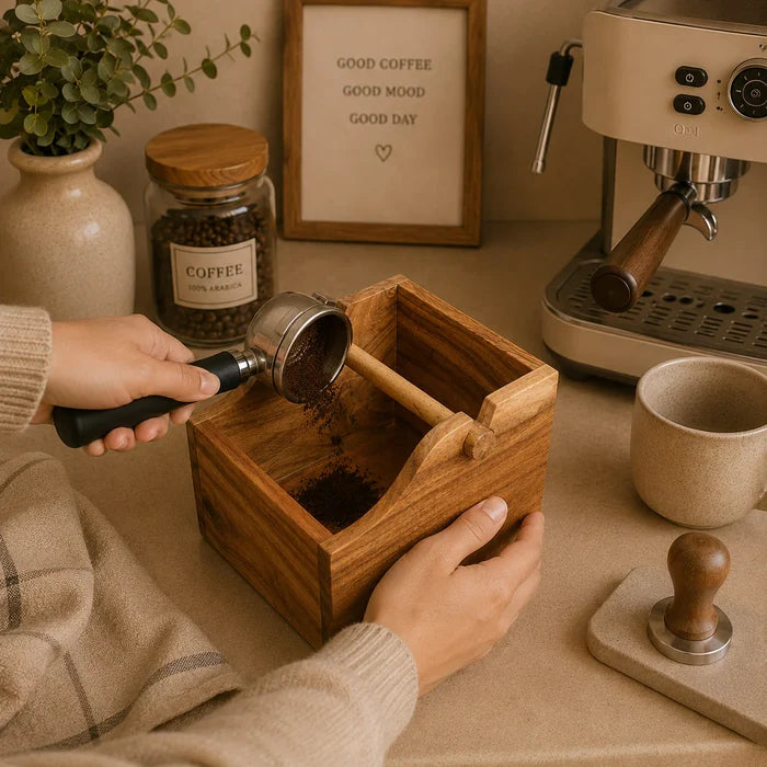Premium Acacia Wood Espresso Knock Box