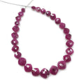 Ruby Faceted Briolette Beads