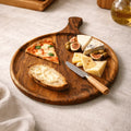 Rustic Round Wooden Pizza Platter
