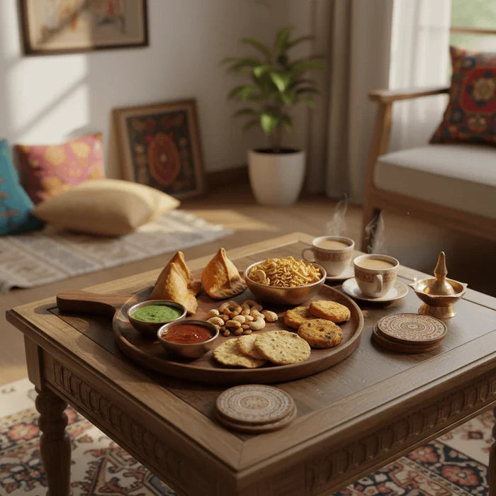 Rustic Round Wooden Pizza Platter