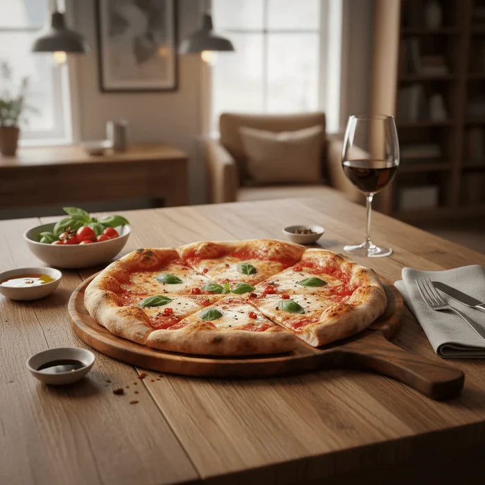 Rustic Round Wooden Pizza Platter