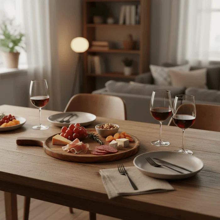 Rustic Round Wooden Pizza Platter