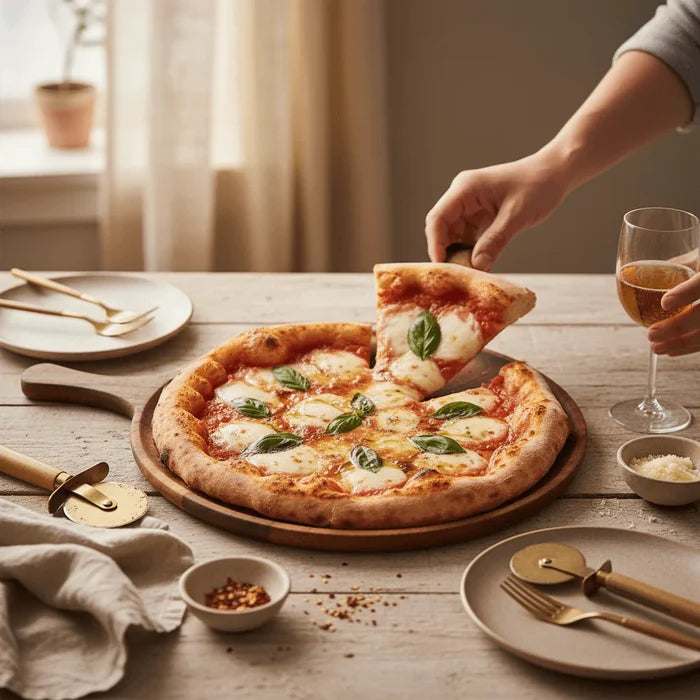 Rustic Round Wooden Pizza Platter