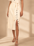 Saanjh Kala Cotton Off-White Skirt | Jhultaru