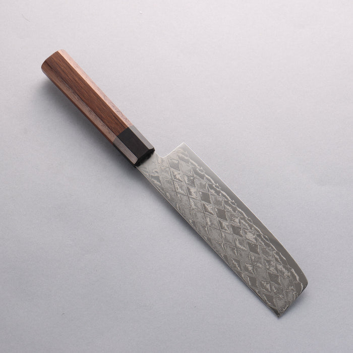 Seisuke AUS10 Mirror Crossed Nakiri 160mm Shitan & Black Pakkawood Handle - Seisuke Knife
