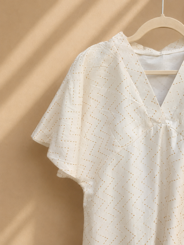 Selene White Co-ord Set- Handwoven Kosa Silk | Jhultaru