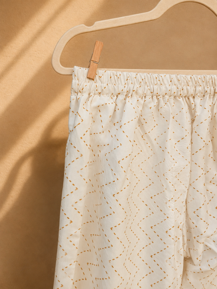 Selene White Co-ord Set- Handwoven Kosa Silk | Jhultaru